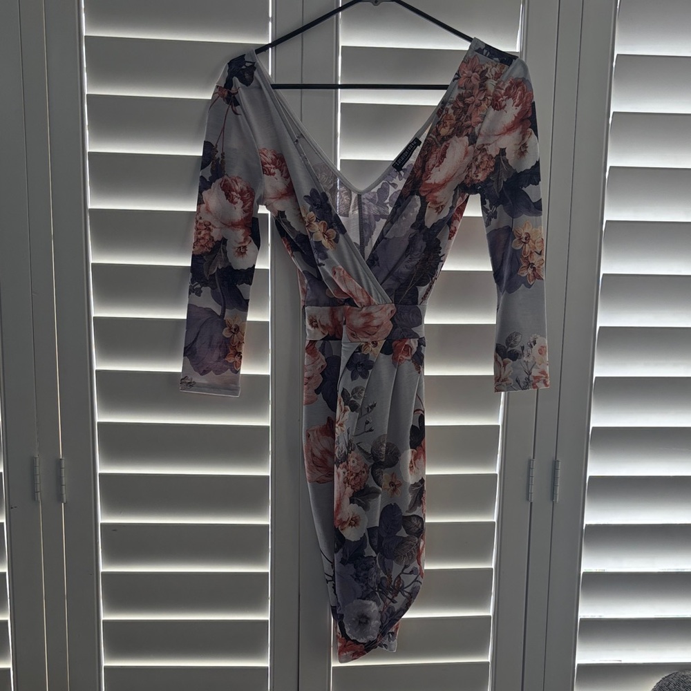 Fashion Nova Floral Long Sleeve Dress